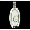 Image 1 : Sterling Shell Oval Pendant (JEW-1934)