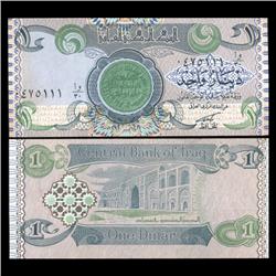 1992 IRAQ 1 Dinar Crisp Unc Note (CUR-05627)