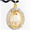 Image 1 : 131twc Lab Diamond/Ruby Ganesh Amulet Pendant (JEW-3543)