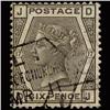 Image 1 : 1874 RARE GB 6p Gray Used Stamp Rare Cancel (STM-1318)