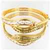 Image 1 : 93.2twc Lab Diamond/Emerald Gold Vermeil Bracelet (JEW-3538)