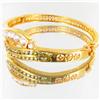 Image 2 : 93.2twc Lab Diamond/Emerald Gold Vermeil Bracelet (JEW-3538)