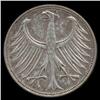 Image 1 : 1956D Germany 5 Mark Hi Grade RARE (COI-8221)