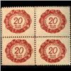 Image 1 : 1920 Liechtenstein 20h Postage Due 4 Block Error (STM-0450)