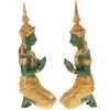 Image 2 : Male & Female Bronze Gilded Temple Guards (CLB-092)