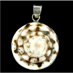Sterling Shell Round Pendant (JEW-2024)