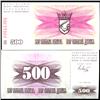 1992 Bosnia 500 Dinara Crisp Uncirculated Note (COI-3966)