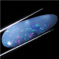 3.79ct Australian Black Opal Doublet Full Fire (GEM-36042)
