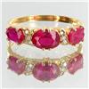 Image 1 : Lab Ruby & Natural Diamond 14k Ring (JEW-3316)