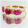 Image 2 : Lab Ruby & Natural Diamond 14k Ring (JEW-3316)
