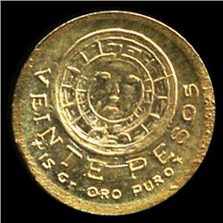 1959 Mexico Aztec Mini Gold Coin 8k (COI-9734)