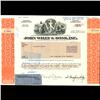 1990s John Wiley & Sons Stock Certificate Scarce Orange (COI-3405)