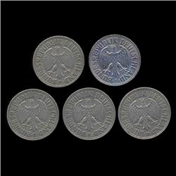 1950D/F Germany 1 Mark Hi Grade Scarce 2 Pcs (COI-8132)