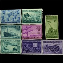 1944/5 USA 3c 8 Armed Forces Commeratives (STM-0698)