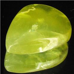 28.3ct Lemon Prehnite Cabochon (GEM-35683)