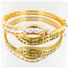 93.2twc Lab Diamond/Emerald Gold Vermeil Bracelet (JEW-3538)
