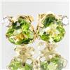 Image 1 : 2.44twc Citrine CZ 10k Gold Earrings (JEW-2916)