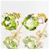 Image 2 : 2.44twc Citrine CZ 10k Gold Earrings (JEW-2916)