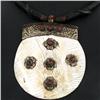 Tibet Shell Agate Bead Nickel Necklace (JEW-3290)