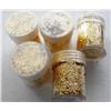 Image 1 : Lot of (5) Gold Leaf Flake Bottles- Non Bullion