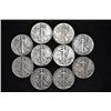 Image 1 : Lot Of 10 Walking Liberty Halves