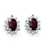 Image 1 : Genuine 0.61 ctw Ruby & Diamond Earrings Yellow Gold