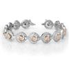 Image 1 : Natural 4.0 ctw Diamond Bracelet 14K Multi tone Gold