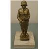 Image 1 : Rare WWII Nazi German Soldier Statue Metal on Marble