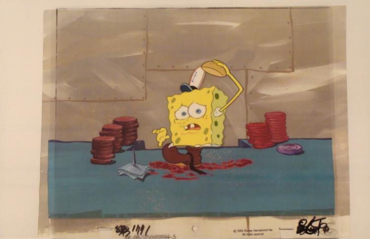 Secret Formula Orig Cel SpongeBob Background Production