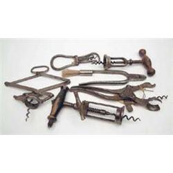 Nineteenth century steel corkscrews; Lund's...
