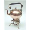 Image 1 : A Victorian copper tea kettle, hinged upon...