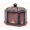 Image 1 : A 19th century painted cast iron tea caddy,...