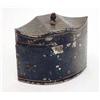 Image 1 : A Regency toleware elliptical tea caddy,...