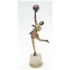 Image 1 : An Art Deco gilt spelter figure of a dancing...