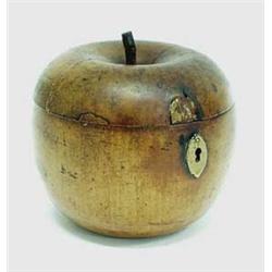 A George III apple tea caddy with...