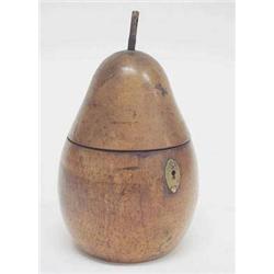 A George III pear tea caddy with...
