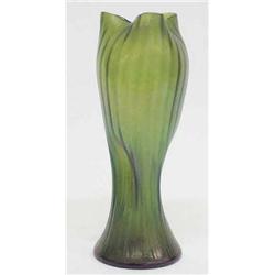 A Continental Art Nouveau iridescent green...