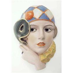 An Art Deco Keramos Vienna earthenware wall...