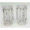 Image 1 : A pair of Victorian cut glass table lustres,...