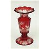 Image 1 : A 19th century Bohemian ruby flashed vase...