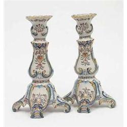 A pair of 20th century French faience...