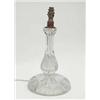 Image 1 : An early 20th century cut glass table lamp...