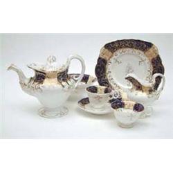 A Victorian Staffordshire porcelain 22-piece...