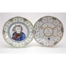 A 19th century French faience commemorative...