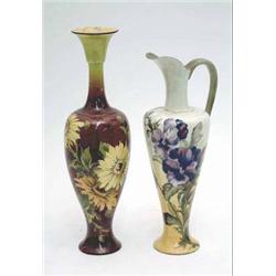 A Doulton Lambeth faience vase painted with...