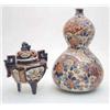 Image 1 : A 19th century Imari double gourd vase with...