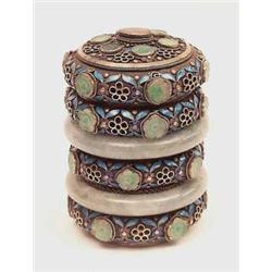 A 20th century Oriental white metal...