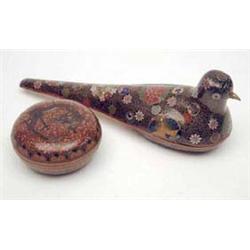 An early 20th century cloisonne trinket box...