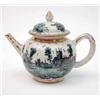 Image 1 : A Chinese porcelain teapot, painted in green...