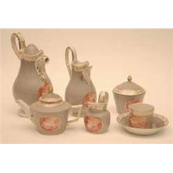 A mid 19th century French 22-piece porcelain...